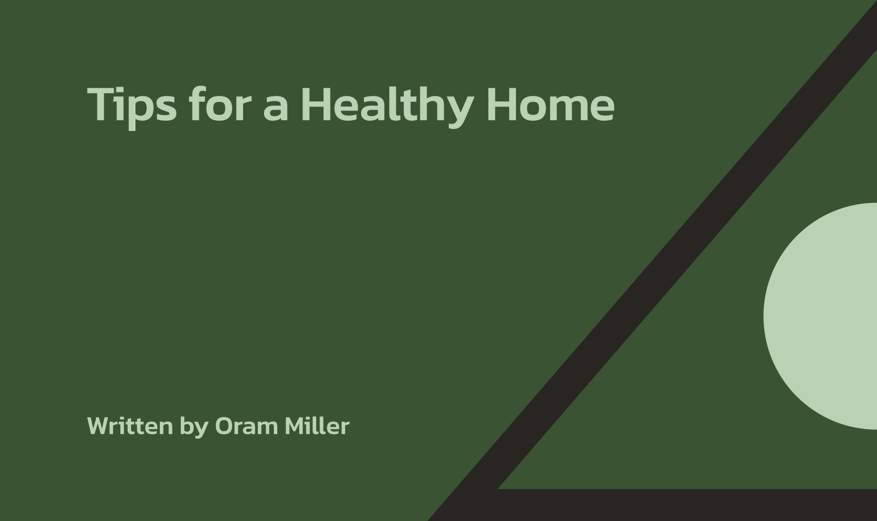 Tips for a Healthy Home
